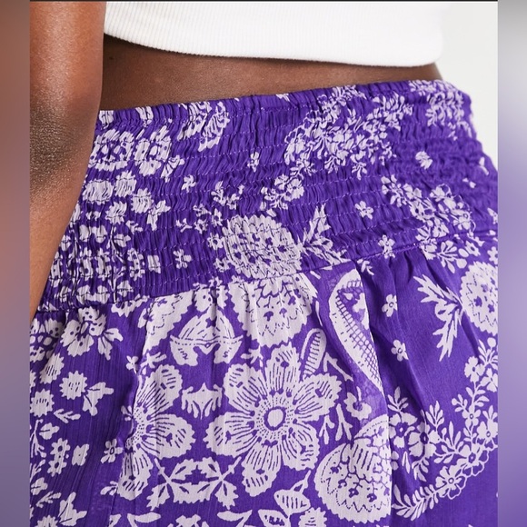 NWT Anthropologie Raga Out for a Ride Mini Skirt Purple Small - Picture 2 of 9